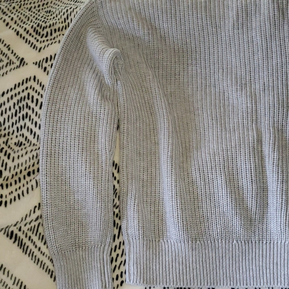 Rails Gray Lace Up Sweater Size S - Picture 8 of 12